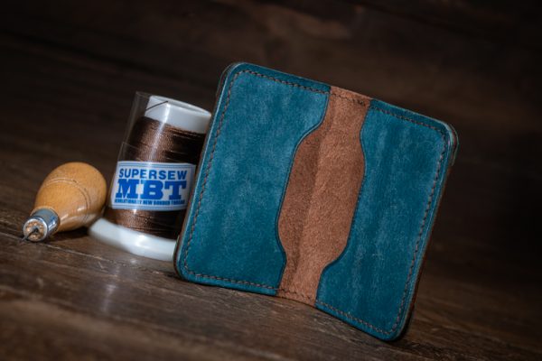 Handmade Leather Bifold Card Wallet - Image 2