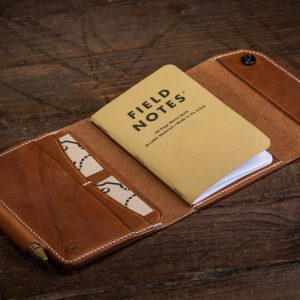 Handmade Leather Notebook Folder Organiser - Free Notepad