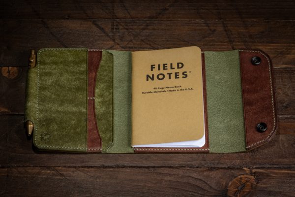 Handmade Leather Notebook Folder Organiser - Free Notepad - Image 6