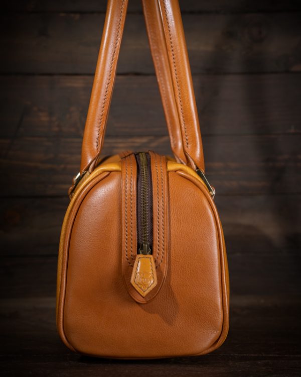 Handmade Leather Handbag Boston Style - Image 3