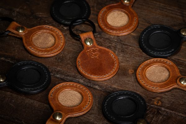 Handmade Leather Apple AirTag Case - Image 2
