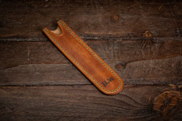 Handmade Leather Pen Sleeve - Image 2