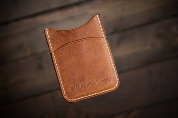 Handmade Leather Card Wallet With Apple AirTag Pocket - Image 5