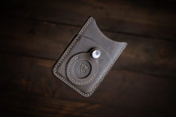 Handmade Leather Card Wallet With Apple AirTag Pocket - Image 8