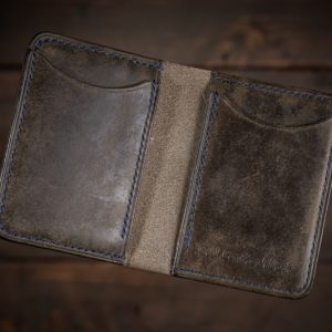 Handmade Leather Vertical Bifold Wallet