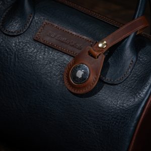 Handmade Leather Apple AirTag Case For Luggage/Bag Strap