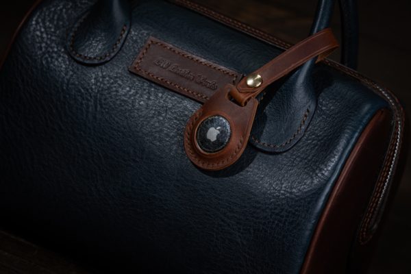 Handmade Leather Apple AirTag Case For Luggage/Bag Strap