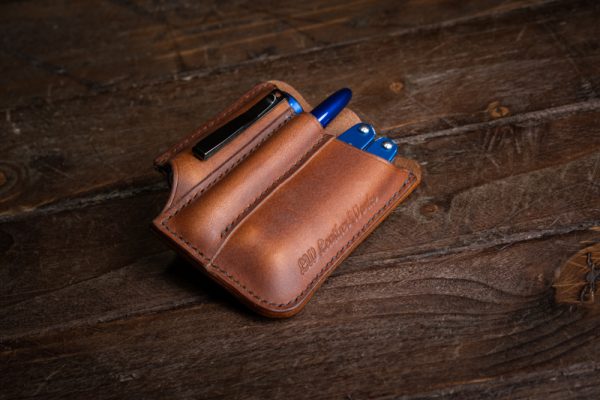 Handmade Leather Pocket Caddy Organiser - Little Corey V2 - Image 2