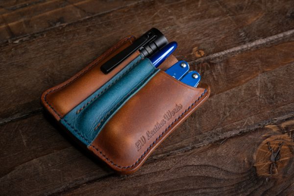 Handmade Leather Pocket Caddy Organiser V2 -The BIG Corey V2