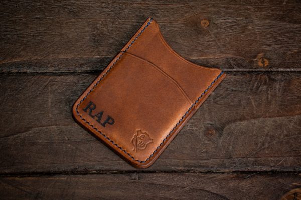 Handmade Leather Vertical Card Wallet - Image 5