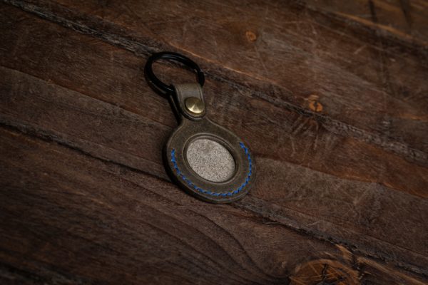 Handmade Leather Custom Apple AirTag Case - Image 2