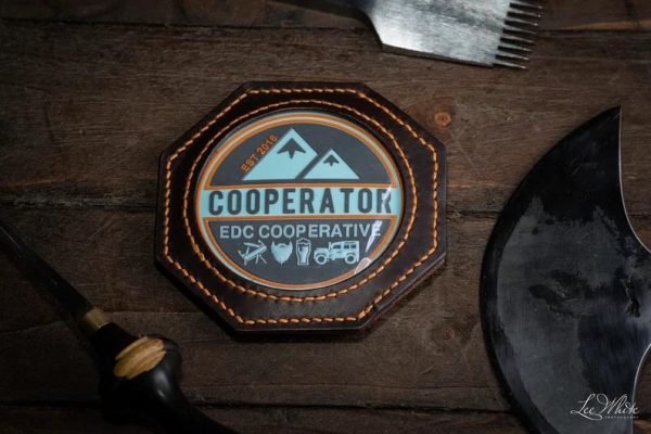 Handmade Leather Patch and Coin Holder - Image 2