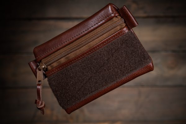 Handmade Leather Zipped Pouch - Image 3