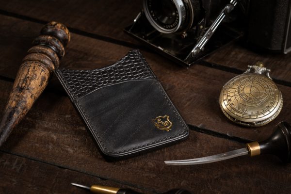 Handmade Leather Vertical Card Wallet