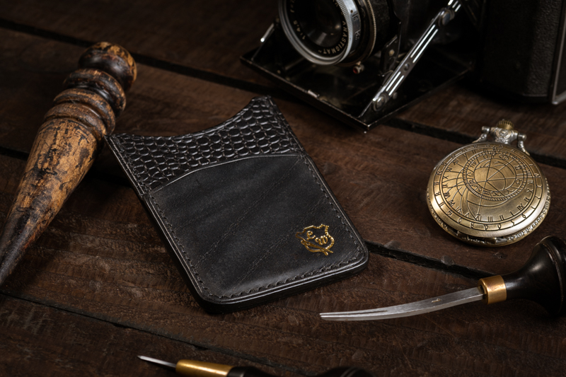 Handmade Leather Vertical Card Wallet