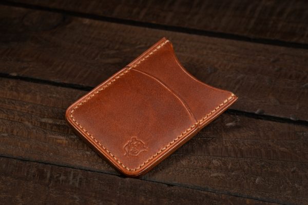 Handmade Leather Vertical Card Wallet - Image 3