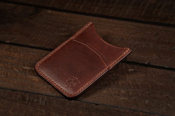 Handmade Leather Vertical Card Wallet - Image 4