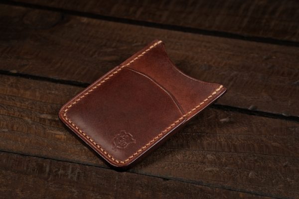 Handmade Leather Vertical Card Wallet - Image 5