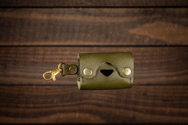Handmade Leather Dog Waste Bag Dispenser - Image 3