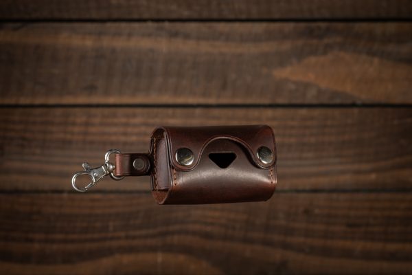 Handmade Leather Dog Waste Bag Dispenser - Image 4
