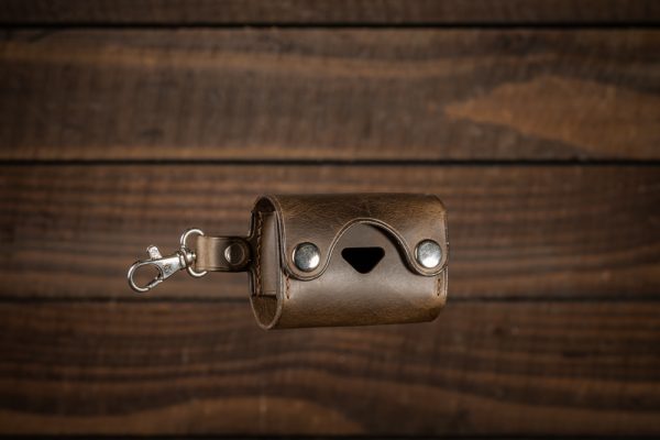 Handmade Leather Dog Waste Bag Dispenser - Image 5