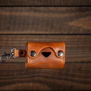 Handmade Leather Dog Waste Bag Dispenser