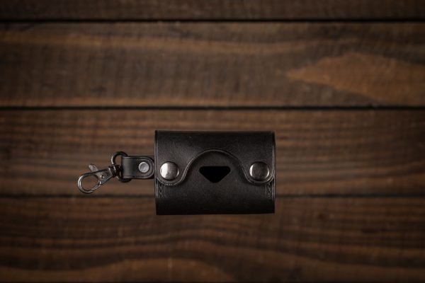 Handmade Leather Dog Waste Bag Dispenser - Image 6